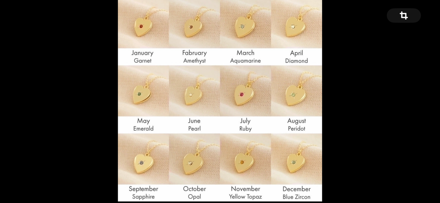 Halskette AMARA - Herz mit Geburtsstein